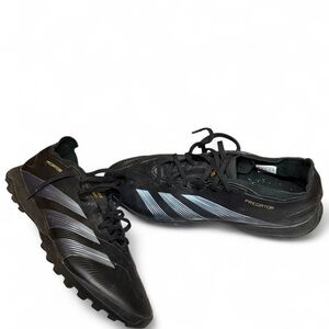 Adidas Predator League TF Turf Black Silver Gold Soccer Shoe IF6377 Mens Size 12